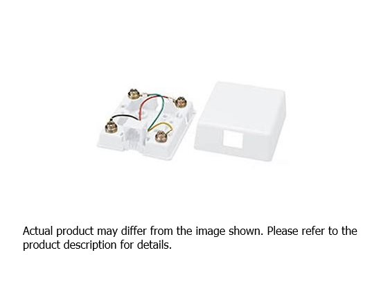 Allen Tel AT468-8-15 Modular Surface Jack, 8-Conductor, White