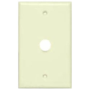 Allen Tel Flush Faceplate With 3/8 Inch Hole, Ivory