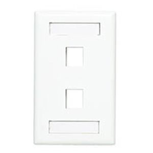 Allen Tel AT70-2-15 Versatap Faceplate with I.D. Windows, 2-Port, Whit ...