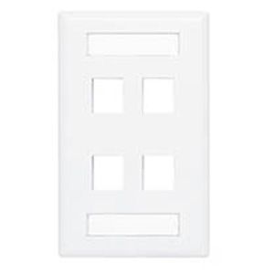 Allen Tel AT70-4-15 Versatap Faceplate With I.D. Windows, 4-Port, Whit ...