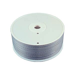 1000ft 28 AWG 4 Conductor Telephone Flat Cable - Stranded Silver Satin Wire, Raw Ends