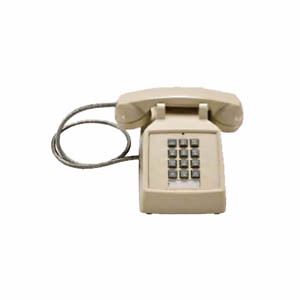 Allen Tel GB2500V00AC Single Line Desk Phone With Armored Cord, Black ...